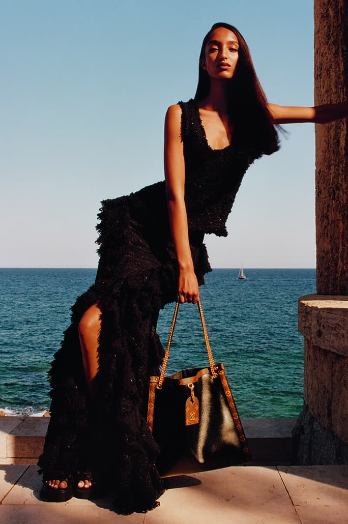 louis vuitton womens hat model blue handbag barcelona architecture