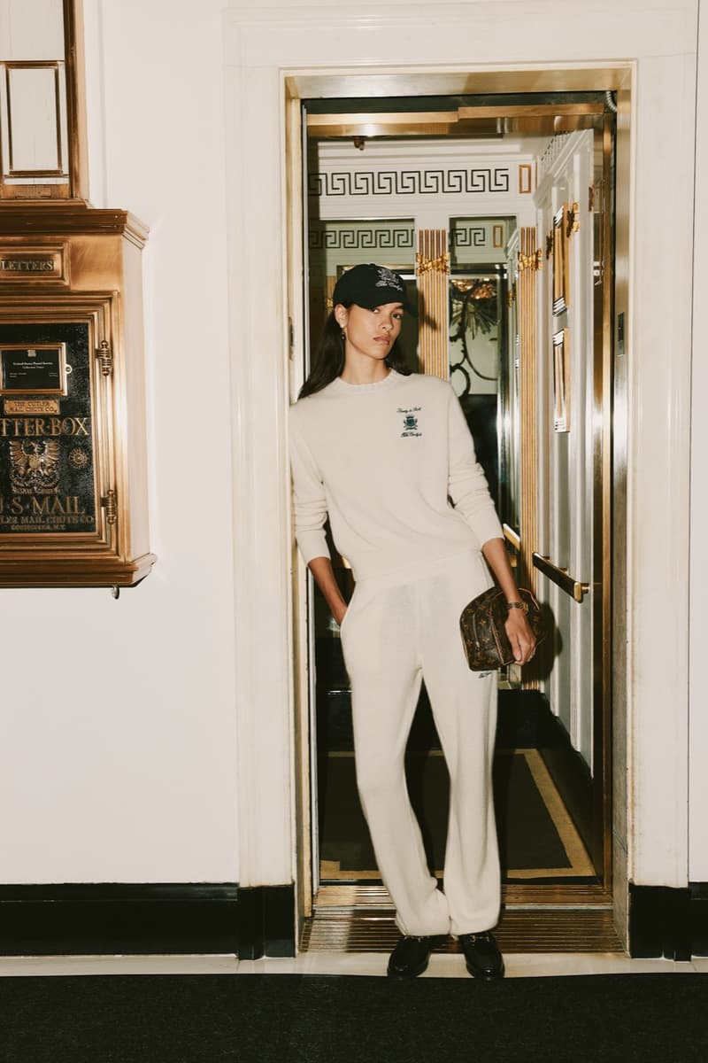 sporty rich loungewear hotel collection jumpers knitwear girl track pants green gray