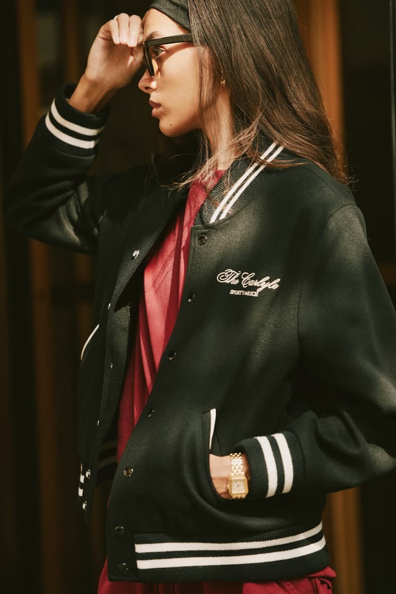 sporty rich loungewear hotel collection jumpers knitwear girl track pants green gray