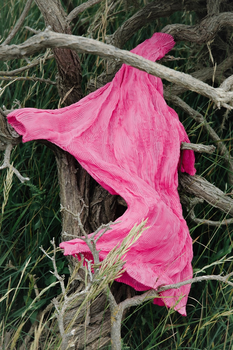 Issey Miyake, "Chiffon Twist", Japan, Green, Pink, Brown, White, Orange