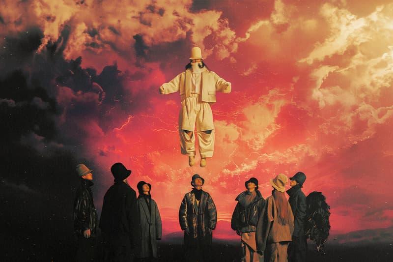 Songzio, Fall/Winter 2024, Campaigns, Mythical, Jackets, Hats, Red, White, Black