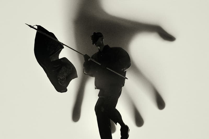 Songzio, Fall/Winter 2024, Campaigns, Mythical, Jackets, Hats, Red, White, Black