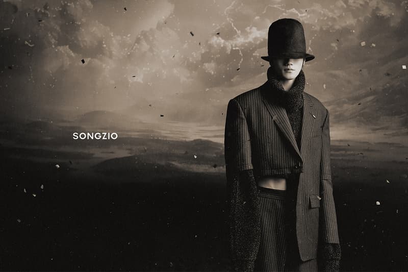 Songzio, Fall/Winter 2024, Campaigns, Mythical, Jackets, Hats, Red, White, Black