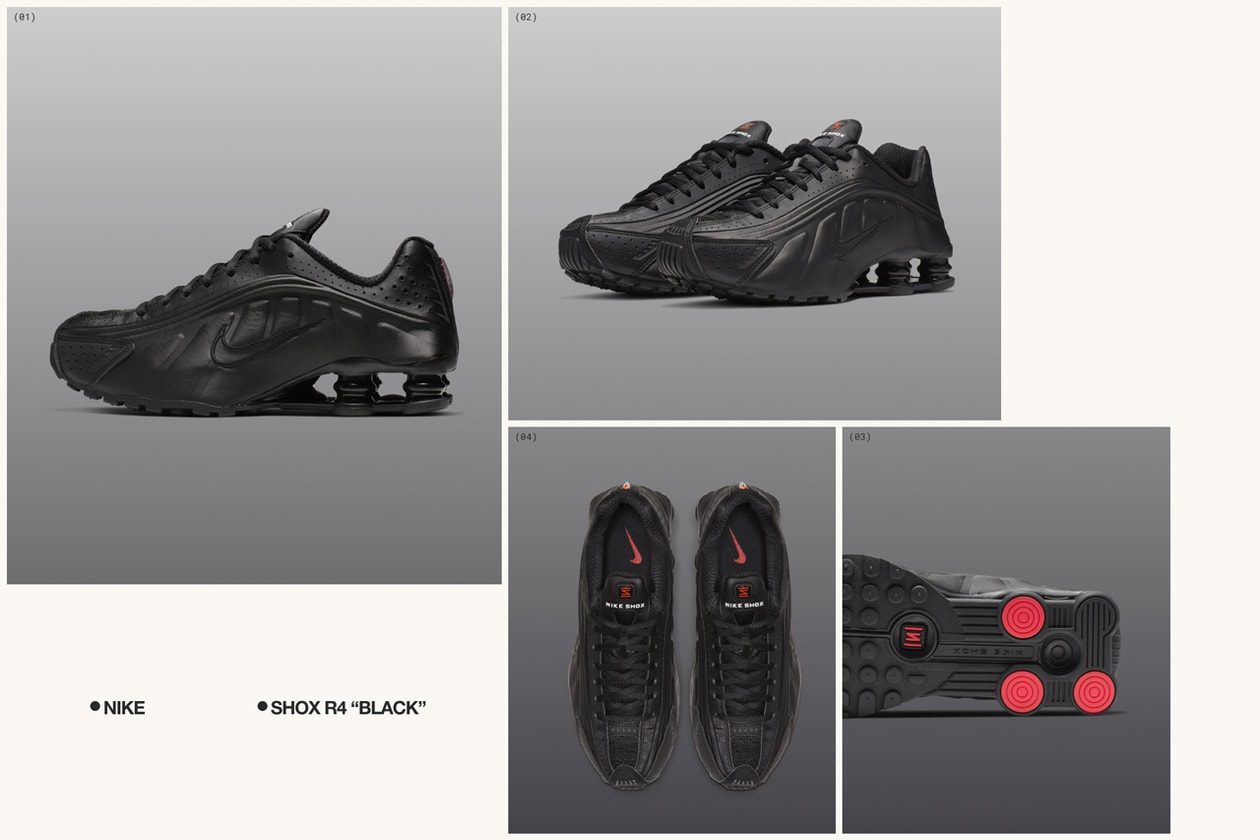 Panduan Hadiah Hypebae 2024: Sepatu Nike yang Wajib Dimiliki 4 Sepatu Nike Shox Tl Zoom Vomero P6000 Shox R4 Panduan Hadiah Musim Dingin Tendangan Tetes Hitam Putih Pegasus Perak Metalik