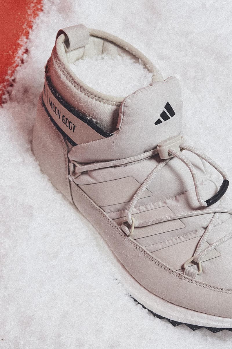 moon boot, adidas, collaborations, "Moonboost", "Collegiate" jacket, leggings, activewear, boots