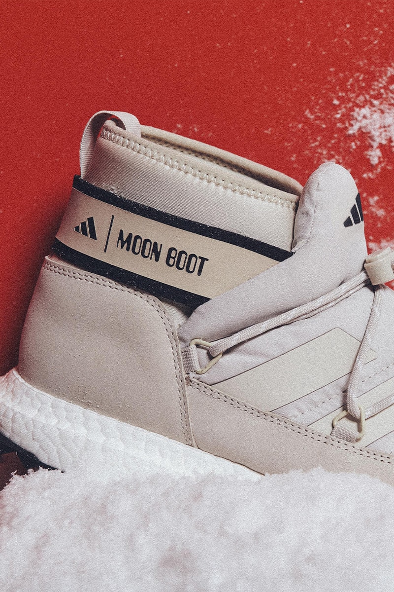 moon boot, adidas, collaborations, "Moonboost", "Collegiate" jacket, leggings, activewear, boots