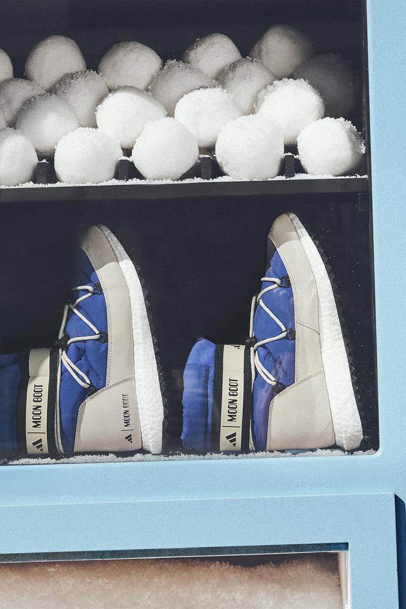 moon boot, adidas, collaborations, "Moonboost", "Collegiate" jacket, leggings, activewear, boots