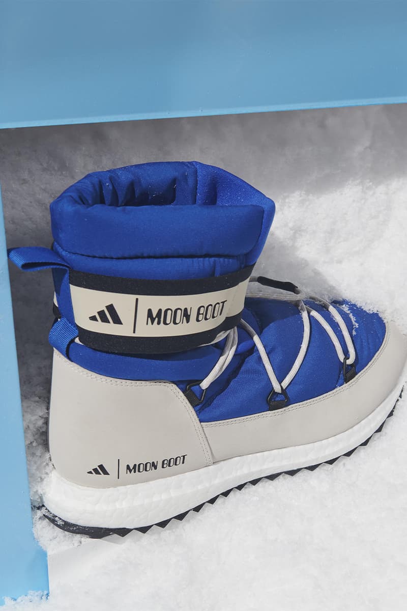 moon boot, adidas, collaborations, "Moonboost", "Collegiate" jacket, leggings, activewear, boots