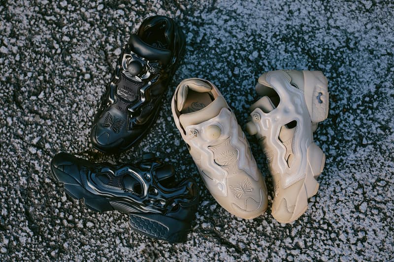 Reebok, Needles, Collaboration, "Instapump Fury 94" Sneakers, Black, "Canvas"