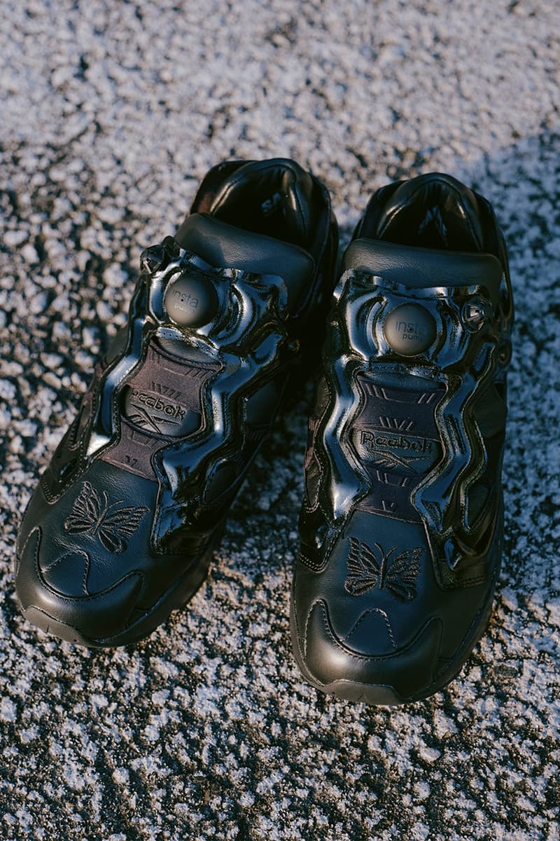 Reebok, Needles, Collaboration, "Instapump Fury 94" Sneakers, Black, "Canvas"