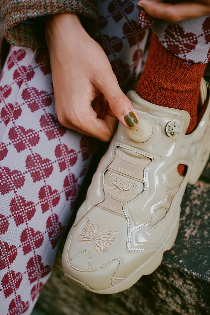 Reebok, Needles, Collaboration, "Instapump Fury 94" Sneakers, Black, "Canvas"