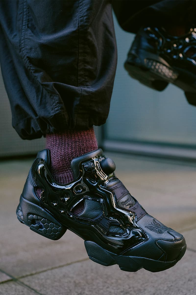 Reebok, Needles, Collaboration, "Instapump Fury 94" Sneakers, Black, "Canvas"