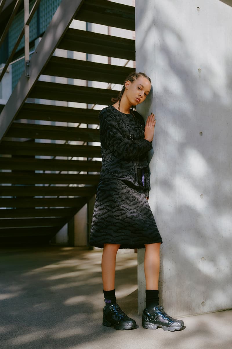 Reebok, Needles, Collaboration, "Instapump Fury 94" Sneakers, Black, "Canvas"