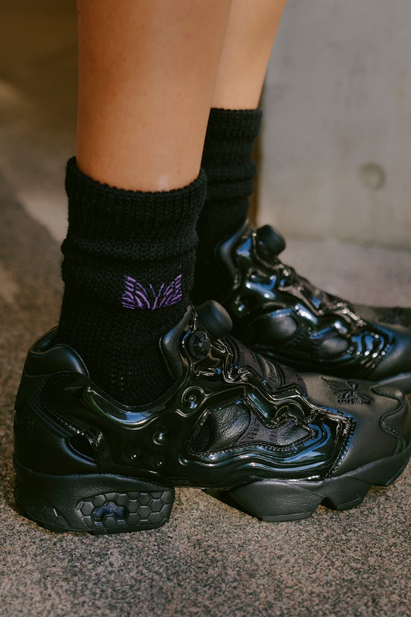 Reebok, Needles, Collaboration, "Instapump Fury 94" Sneakers, Black, "Canvas"