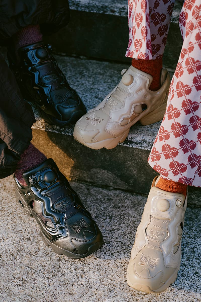Reebok, Needles, Collaboration, "Instapump Fury 94" Sneakers, Black, "Canvas"
