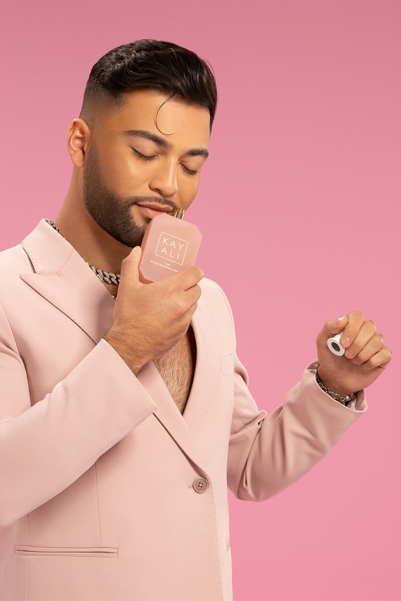 mona kattan wearing furry coat, kayali new perfume, huda kattan, fragrance, perfume, beauty