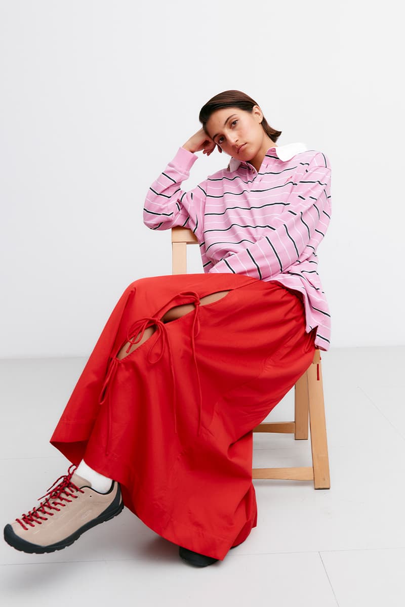 Damson Madder, Party, Knitwear, Collection, Satin, Blouse, Black, Red, Leopard Print, Bows