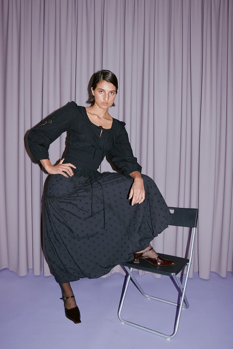 Damson Madder, Party, Knitwear, Collection, Satin, Blouse, Black, Red, Leopard Print, Bows