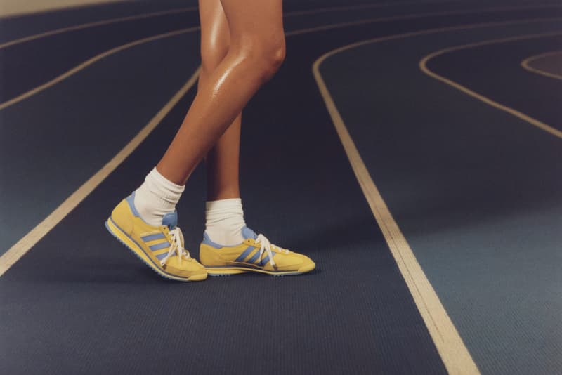 sporty rich adidas sl72 sneaker sweden blue yellow teal woman legs gym workout