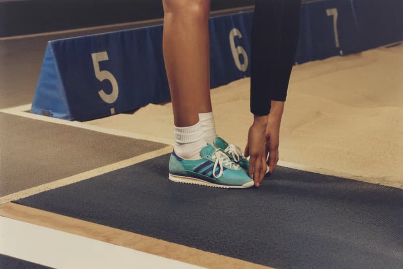 sporty rich adidas sl72 sneaker sweden blue yellow teal woman legs gym workout