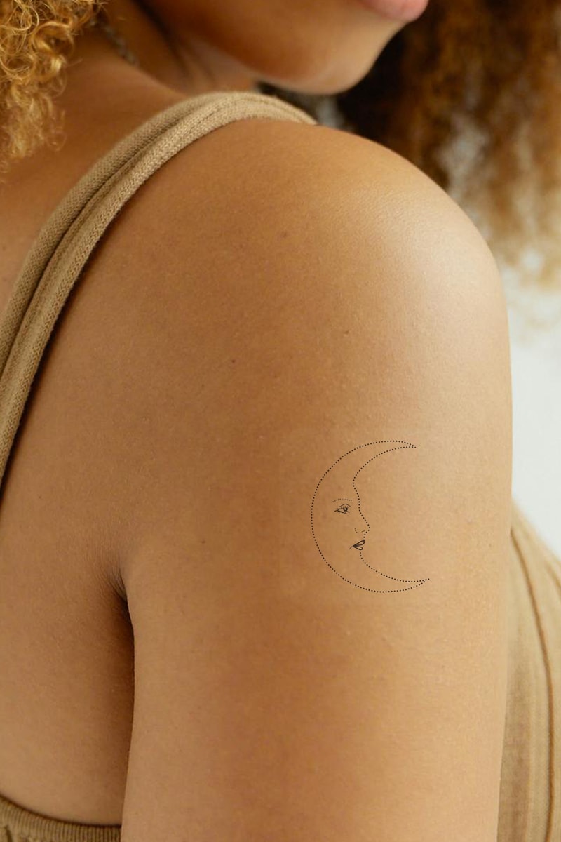 woman wearing wellness patch from barriére collaboration with bluestone babe, tattoo patch, vitamins, beauty 