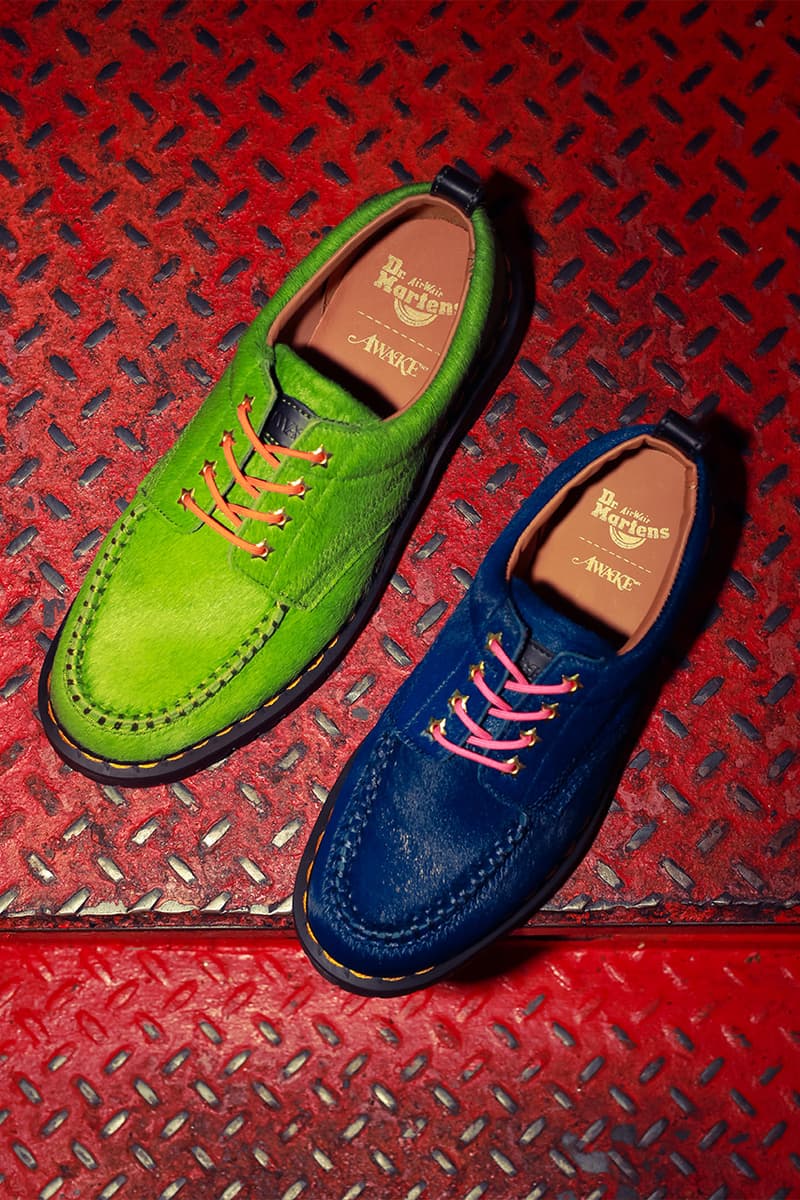 Dr. Martens, Awake NY, Collaboration, "Dr. Martens x Awake NY Lowell", "Peony Navy", Green