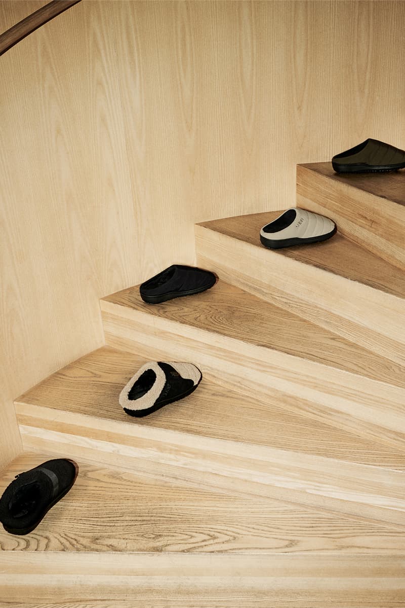 apc subu slippers japanese sandals shearling fur black fuzzy cosy slip on shoe green