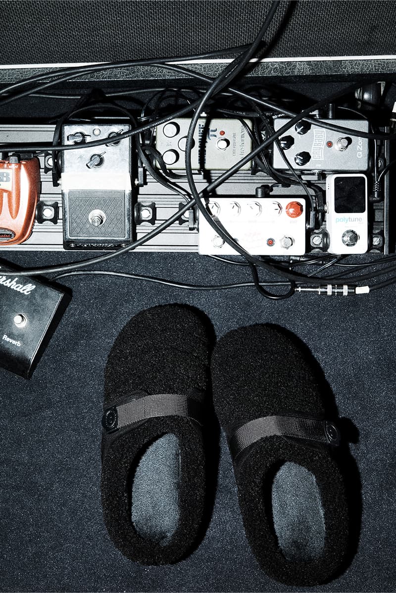 apc subu slippers japanese sandals shearling fur black fuzzy cosy slip on shoe green