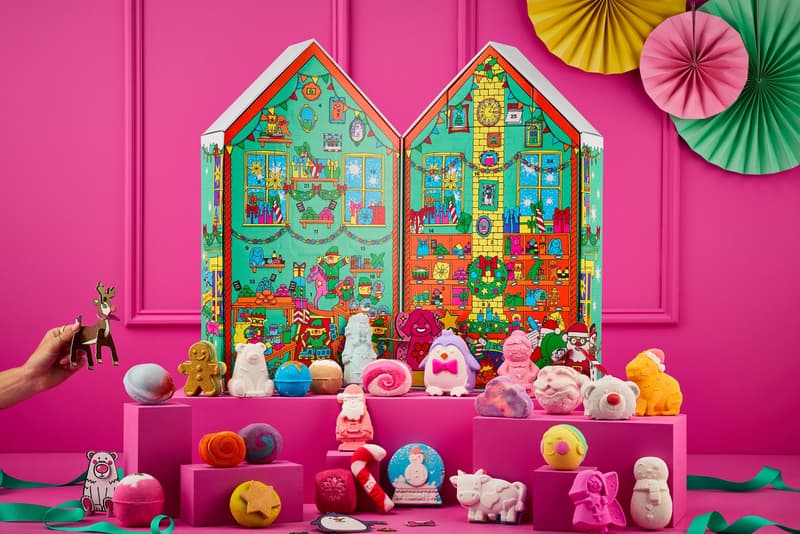 lush advent calendar with small soaps, advent calendar roundup, beauty, skincare, fragrance, haircare