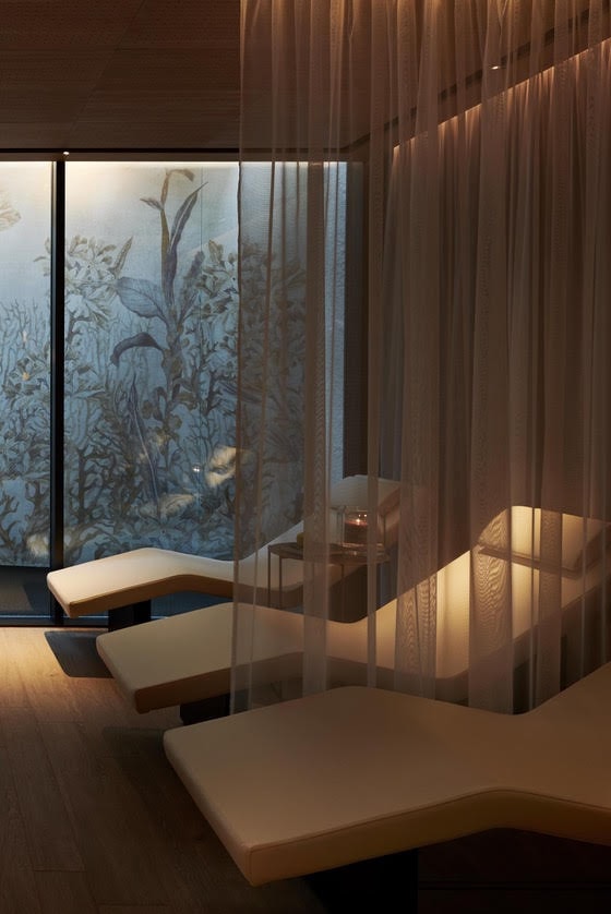 spa room with pink sea salt, herbar, schloss zermatt, adaptogenic spa, beauty, wellness
