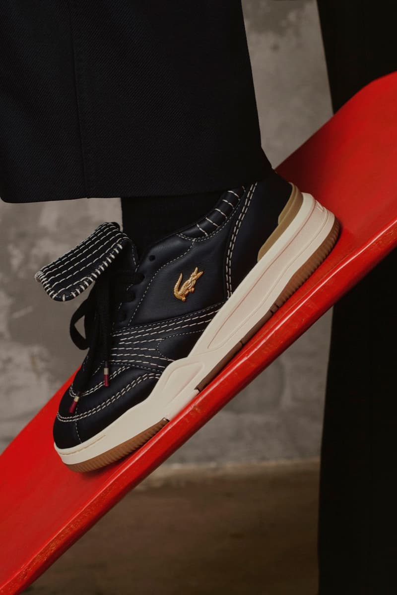 lacoste red track top woman clothing black leather