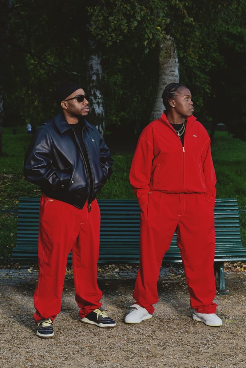 lacoste red track top woman clothing black leather