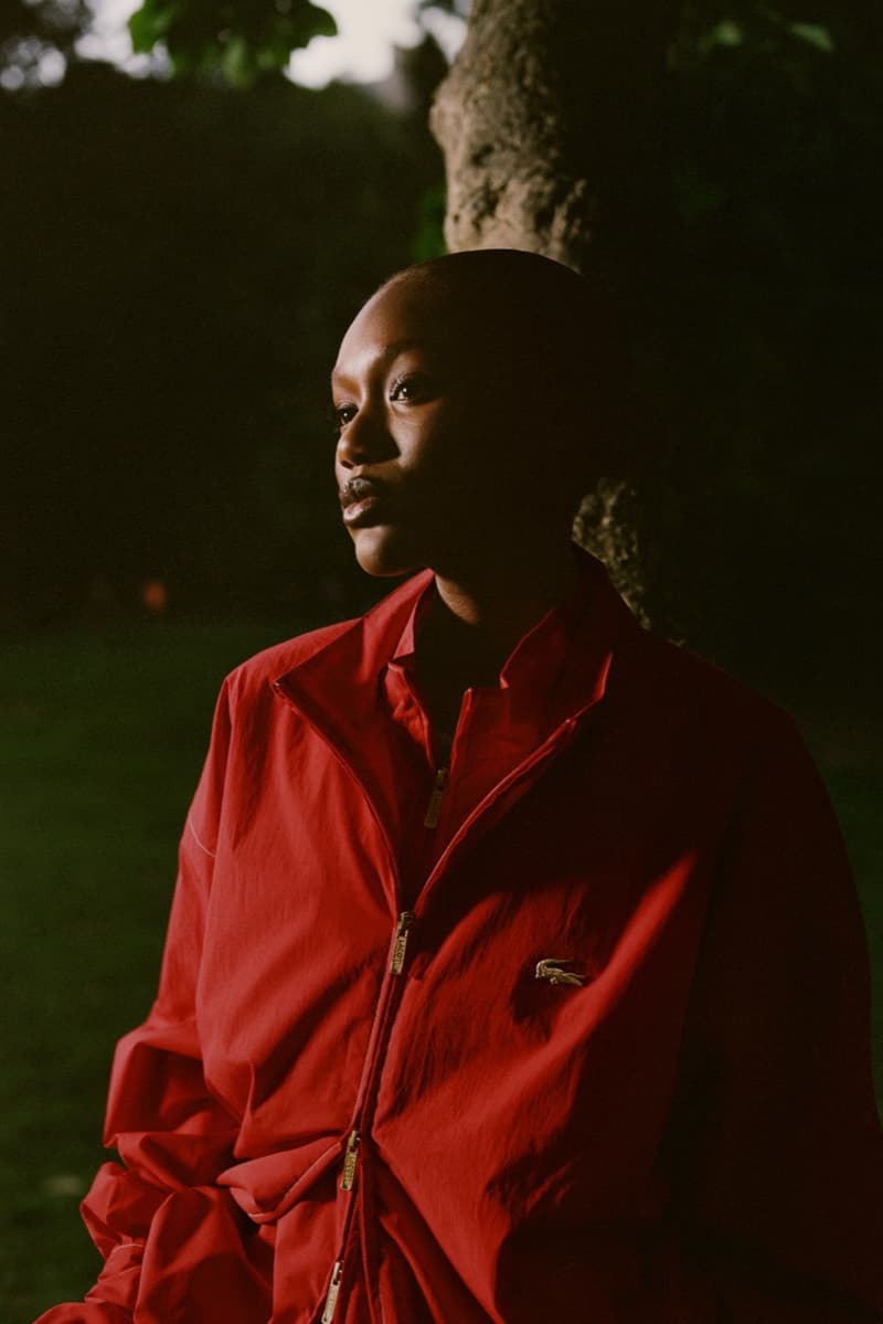 lacoste red track top woman clothing black leather