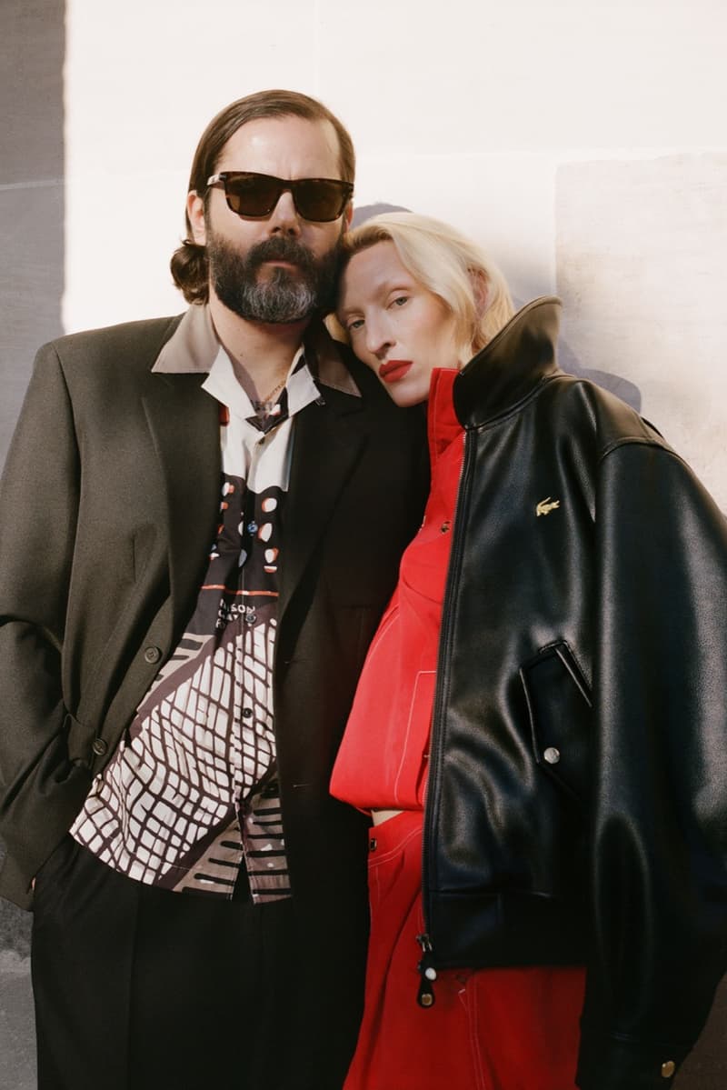 lacoste red track top woman clothing black leather