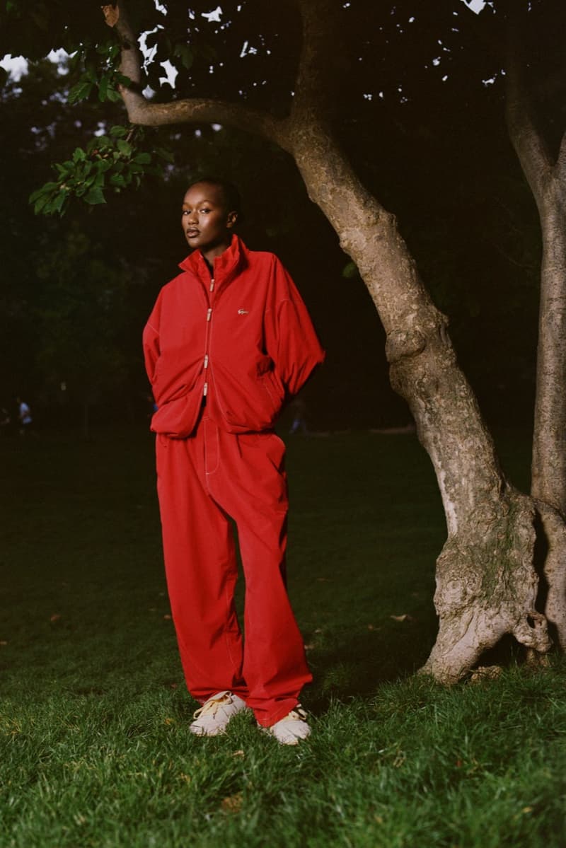 lacoste red track top woman clothing black leather