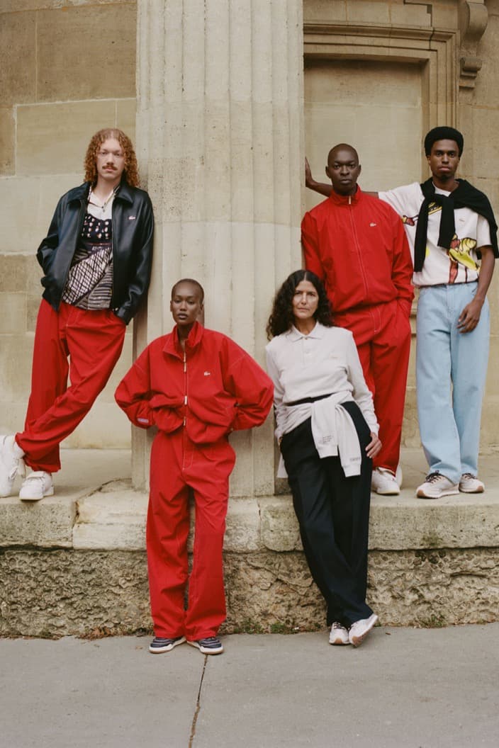 lacoste red track top woman clothing black leather