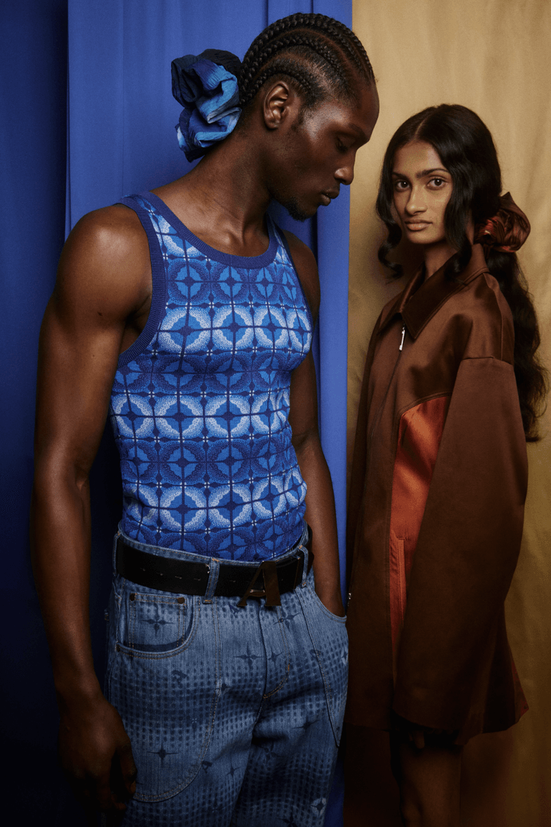 two women and one man wearing hair scrunchies, accessories, haircare, fashion