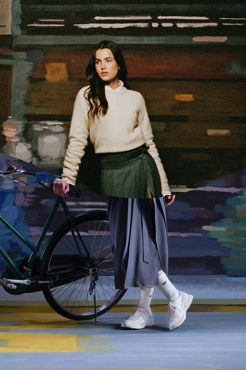 bad bunny adidas adizero sl72 sneaker burgundy red blue yellow white woman moving bike bicycle