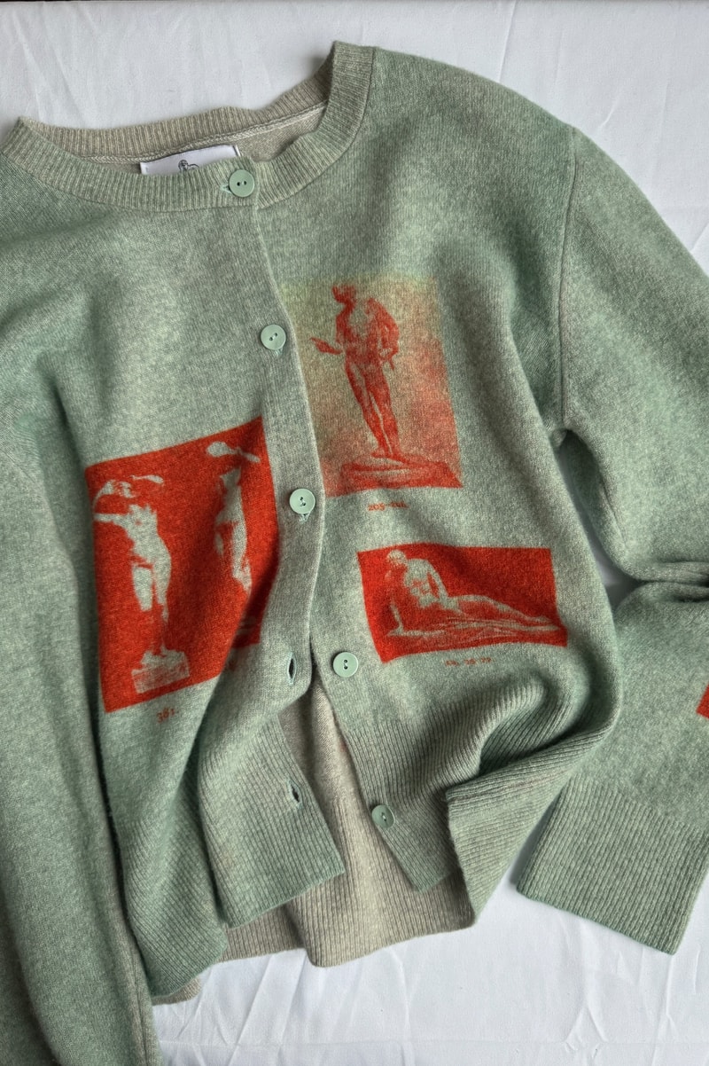 paul mescal actor gladiator wool cardigan tiny grey
