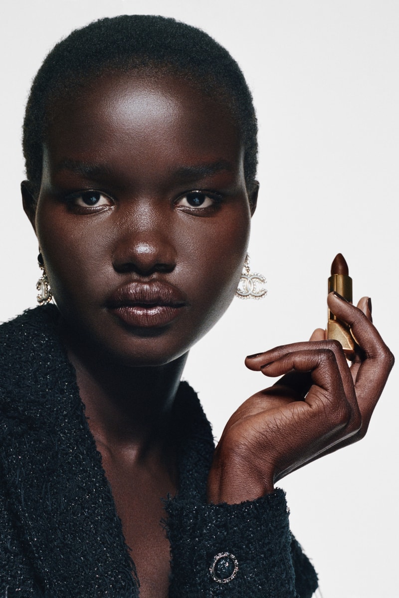 woman in vintage chanel beauty advertisement, the allure of makeup book, fashion