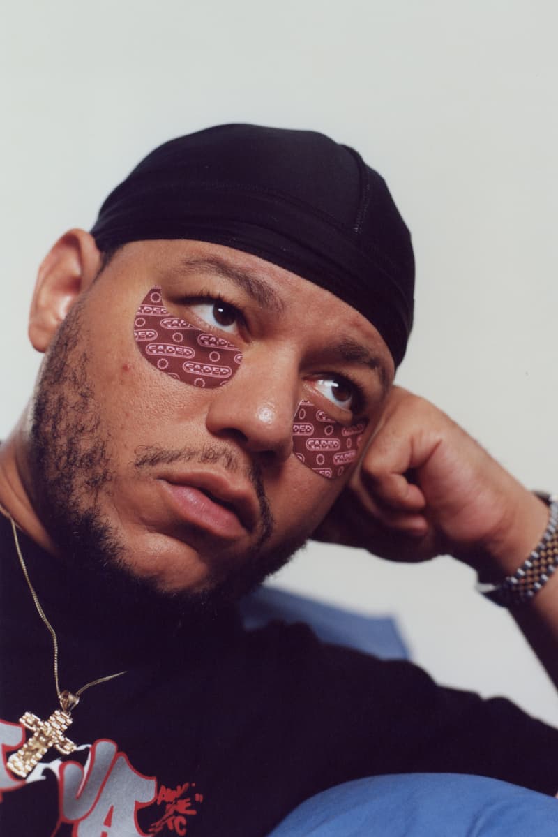 woman with braids wearing topicals "cognac" undereye mask, skincare, beauty