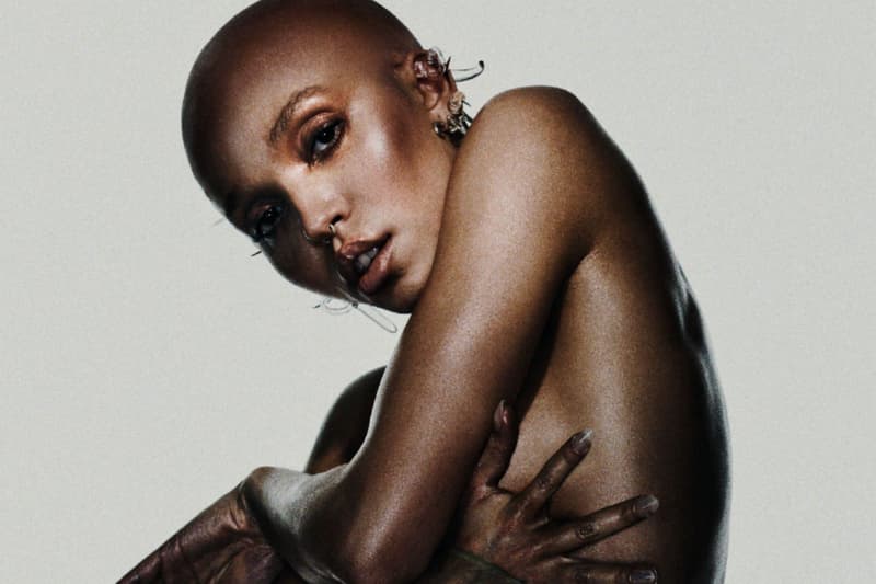 fka twigs posing with bold makeup and matcha, matchaful collaboration drink, new album eusexua