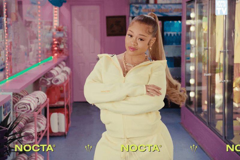 latto sha'carri richardson nocta nike shop christmas tech fleece air force 1 sneakers yellow blue