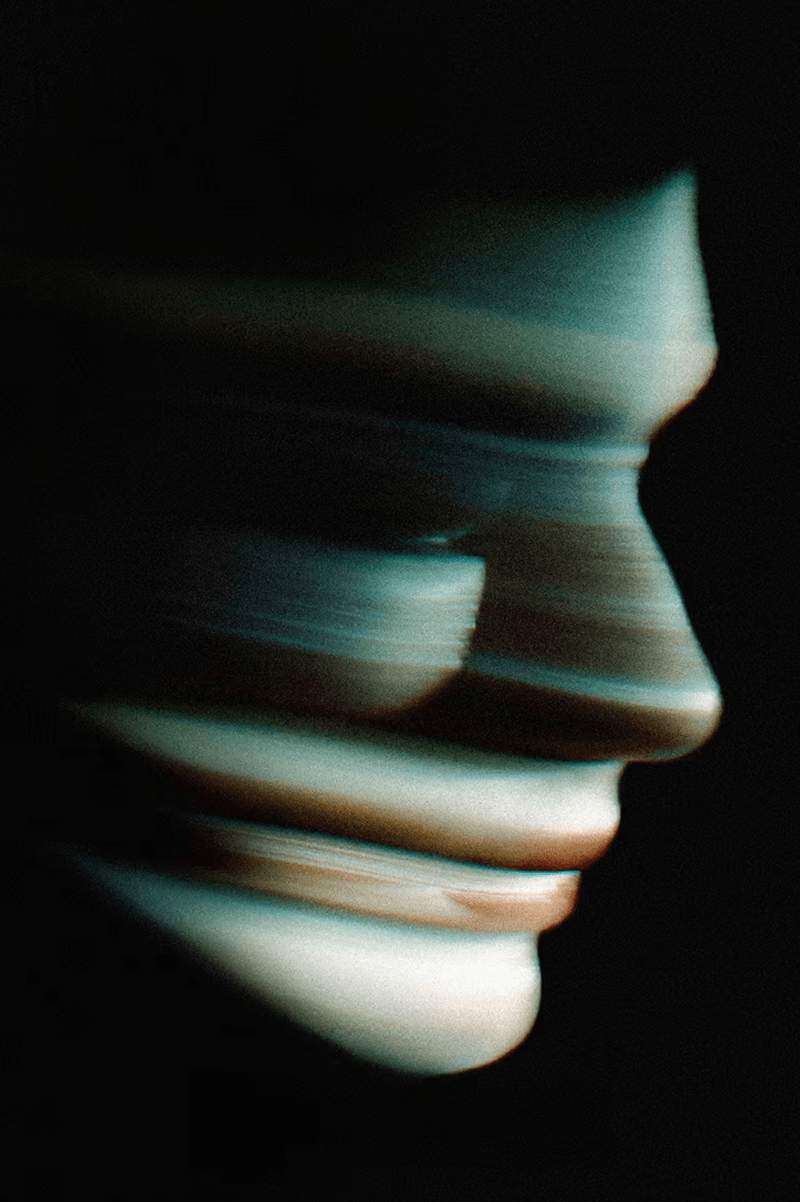 ader error campaign futuristic hair makeup red lip black eyeliner blonde