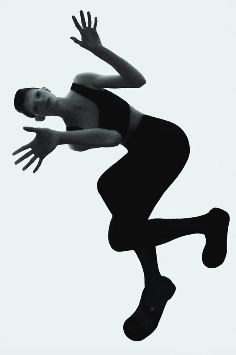 ader error campaign futuristic hair makeup red lip black eyeliner blonde