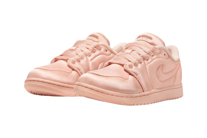 Air Jordan 1, Low MM, Satin Pink, Satin Grey, Nike, Footwear, Sneakers