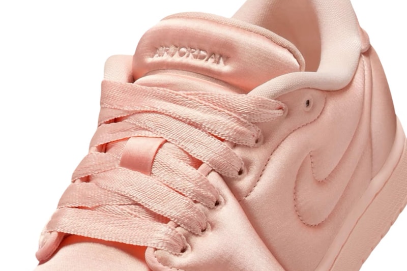 Air Jordan 1, Low MM, Satin Pink, Satin Grey, Nike, Footwear, Sneakers