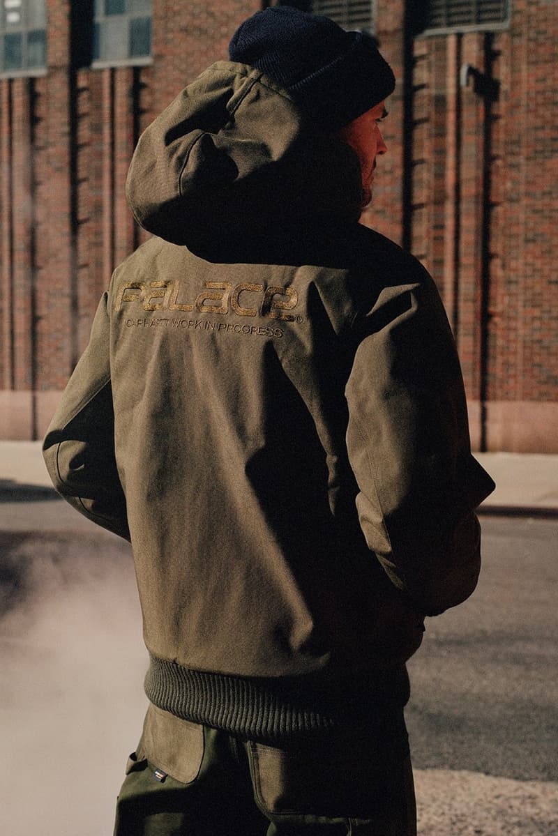 palace carhartt wip black tote bag gloves c logo 