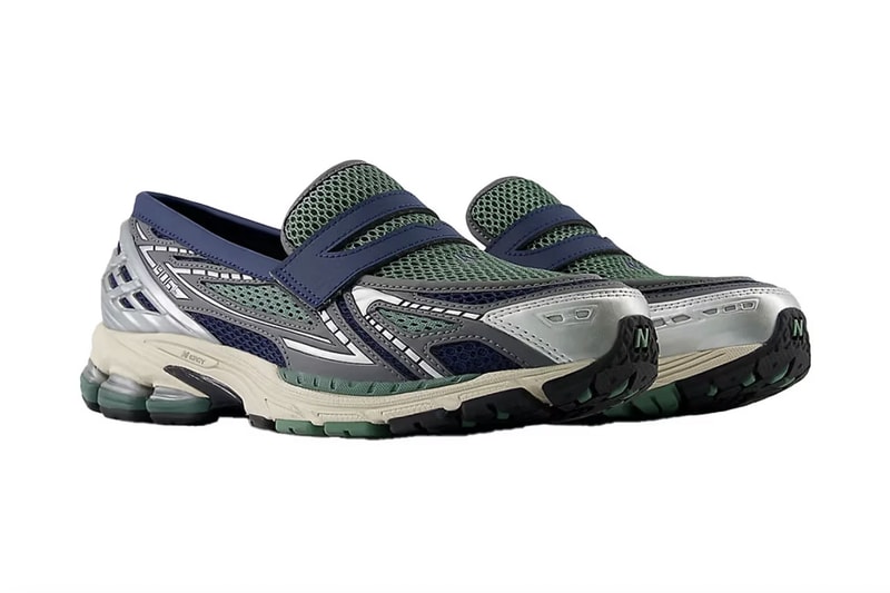 New Balance, 1906L, Silver Metallic/Navy/Dark Juniper, Loafer, Footwear, Shoes