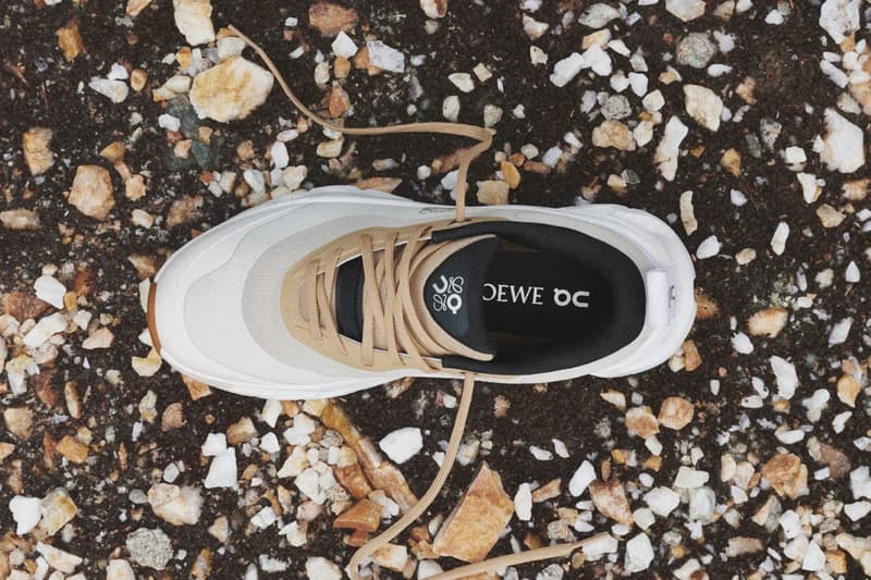 loewe on running sneaker shoe orange rust white trainer logo